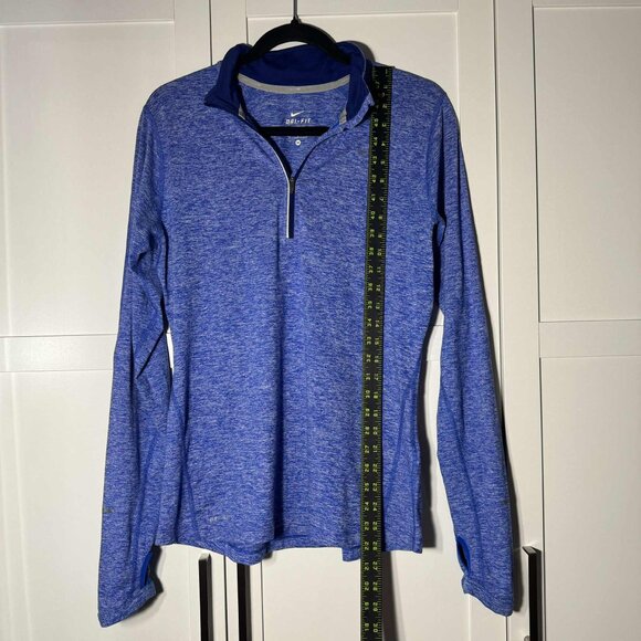 Nike Women Sweater Pull over Active Gym Dri-Fit Light Sweater Blue MEDIUM - Picture 6 of 8